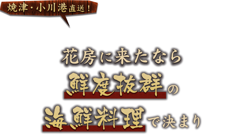 焼津・小川港直送！花房に来たなら鮮度抜群の海鮮料理で決まり