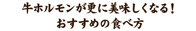 牛ホルモンが